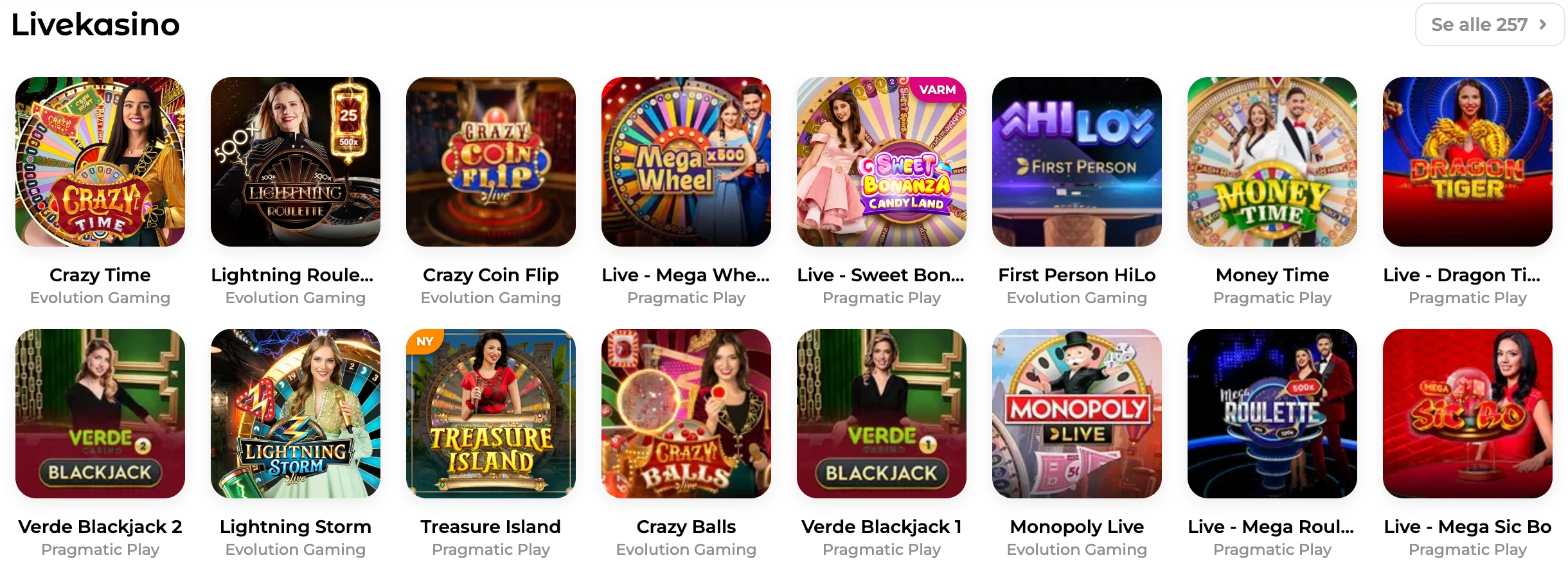 Verde Casino live casino